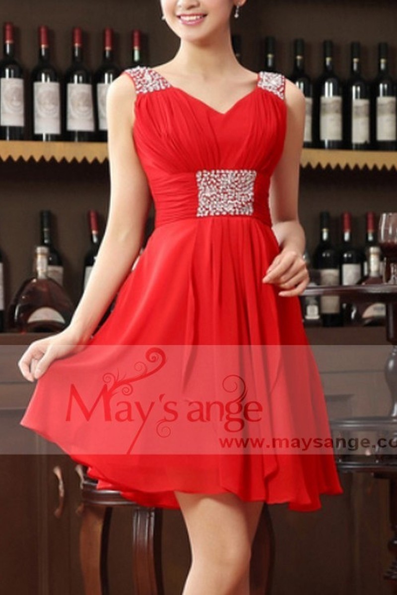 Robe soiree pas chère Rouge Feu Ref C662 Robes de réveillon