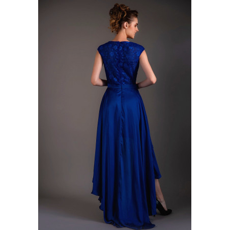 Robe De Soir E Bleu Roi Classe Asym Trique Ref C Robe De Cocktail