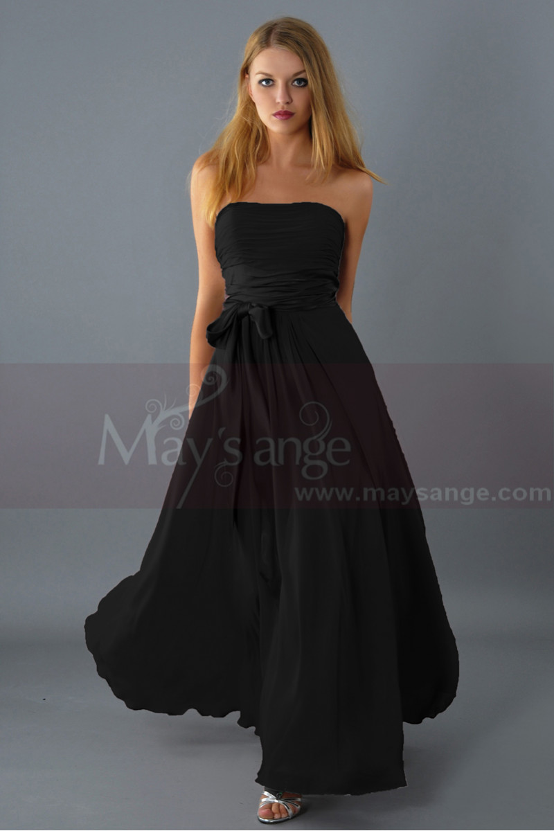 Taupe Semi-Formal Long Dress For Bridesmaid - Ref L083 - 01