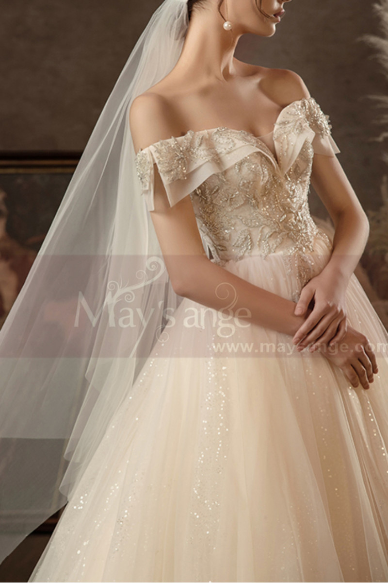 Ophelia Colored Bridal Gown | Champagne Colored Wedding Gown