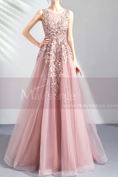 pink dinner gown