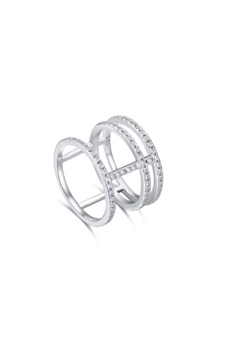 American Diamond Classy Silver Ring For Women-Silver Plated Jewelery –  Niscka