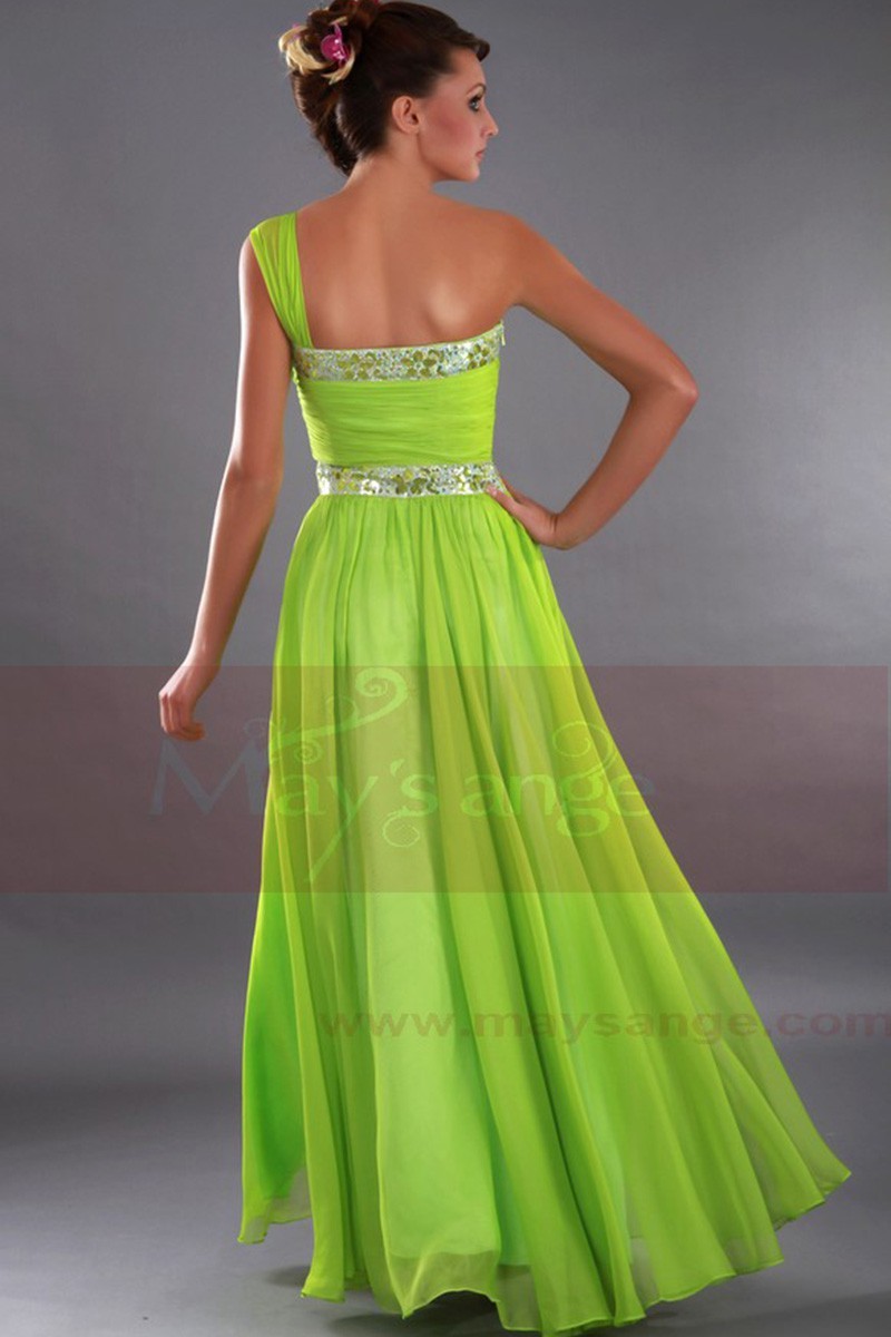 Robe De Soirée Verte Pomme Longue Robe Dété Ref L155 Robes De Gala