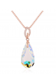 Collier ras de cou argent femme pierre blanc multicolore - Ref 21993 - 02