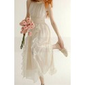 copy of Short Chiffon Pink Cocktail Dress Ruffle Neckline And Skirt - Ref C3024 - 02