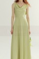 Robe cocktail long vert sauge glamour - Ref C3026 - 05