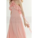 copy of Short Chiffon Pink Cocktail Dress Ruffle Neckline And Skirt - Ref C3027 - 02