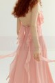 copy of Short Chiffon Pink Cocktail Dress Ruffle Neckline And Skirt - Ref C3027 - 03