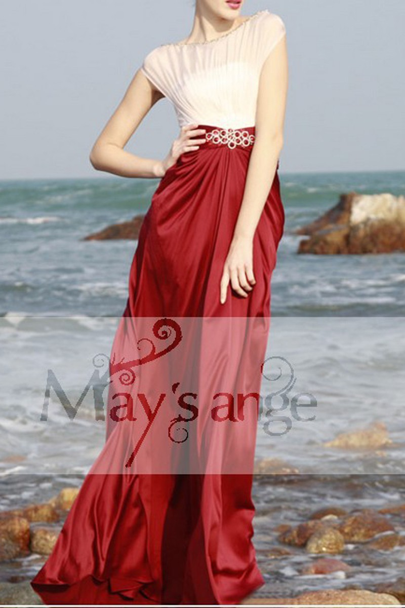 Formal evening dress Chic Madam red and white