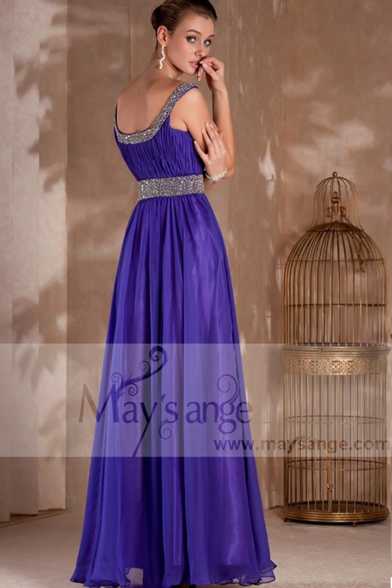 Longue Robe Violette Cap De Soir E Ref L Robes De Gala