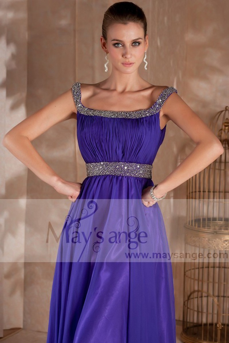 Longue Robe Violette Cap De Soir E Ref L Robes De Gala