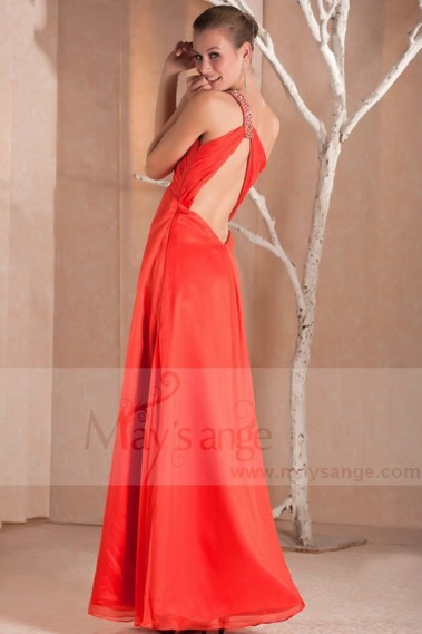 Evening prom dress Spicy orange in muslin - L248 #1