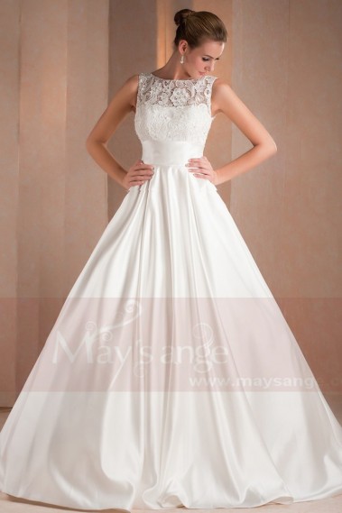 Illusion Satin Bridal gown Angelique - M325 #1