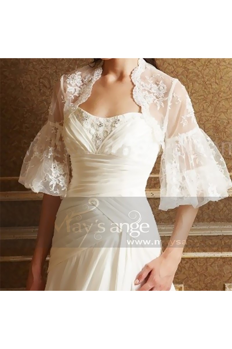gilet dentelle pour robe de mariée