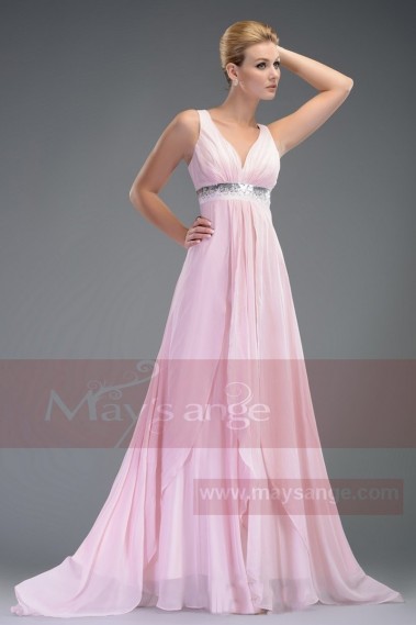 ELSA dress chic pink strap evening with maysange - L504 #1