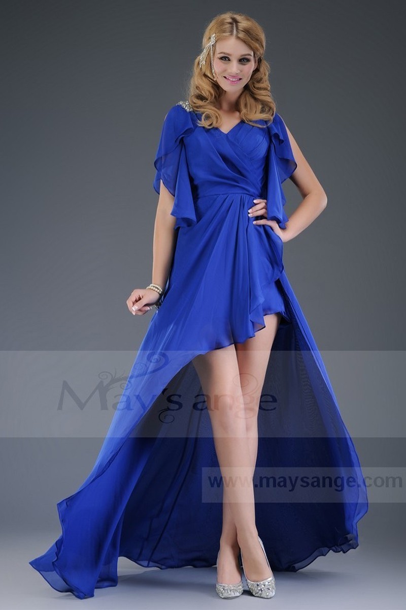 royal blue cocktail dress with sleeves