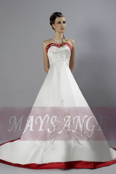 Online wedding dresses Fairy Tale red and white - M020 #1