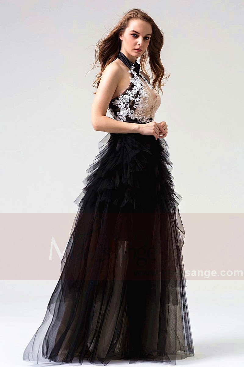 black and white ball dress