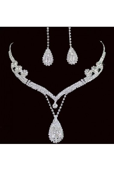 Trendy wedding necklace and earring set - E029 #1