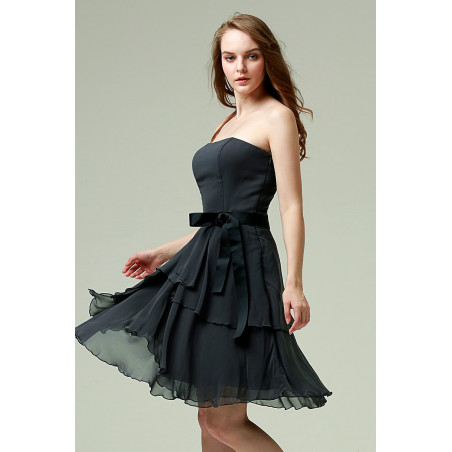 Knee-Lenght Short Black Cocktail Dress