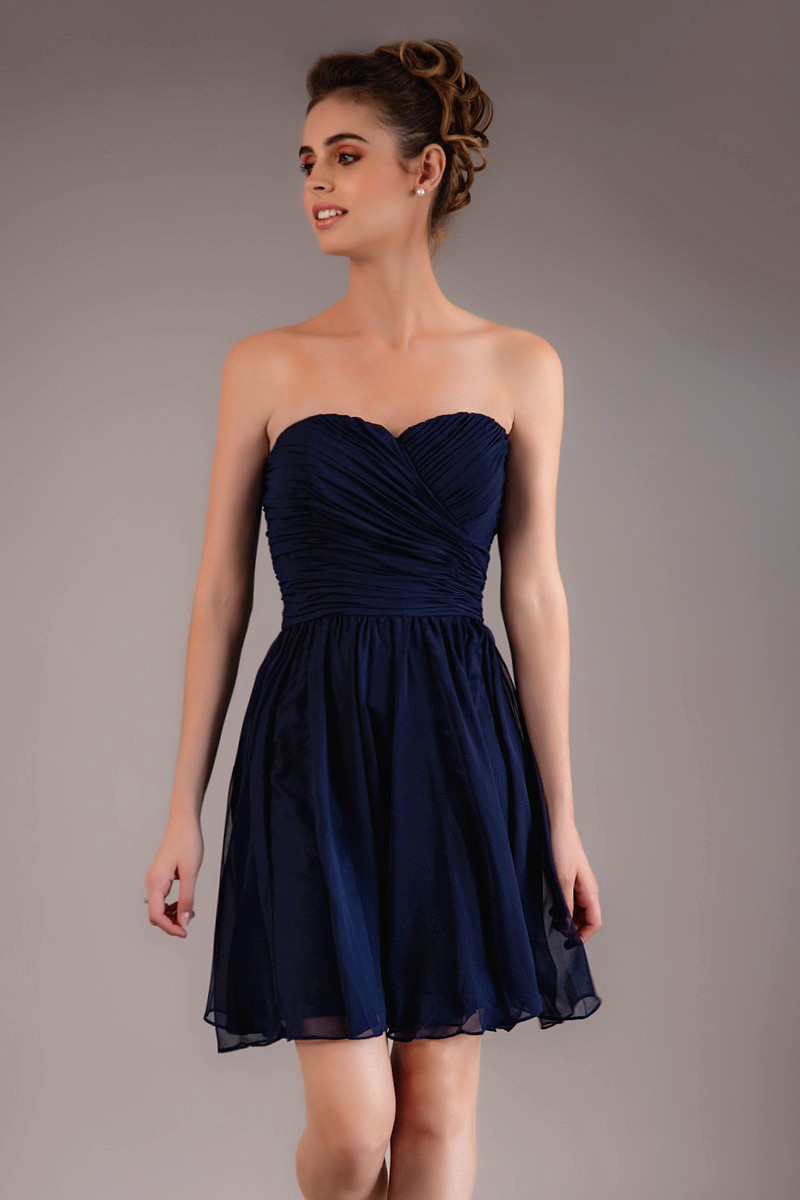 MARINE Blue Cocktail Dress C565