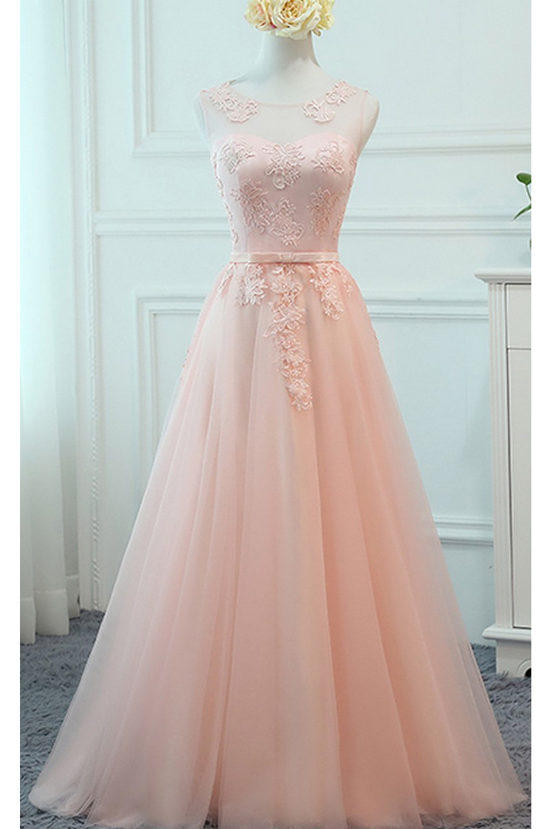 pink long formal dresses